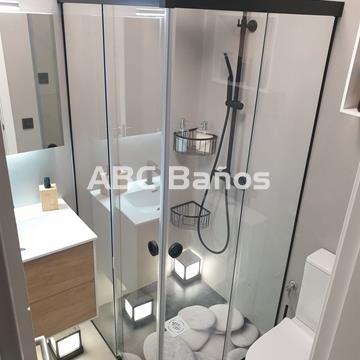 Mampara angular mod. AIRE (2 fijos+2 puertas correderas) - Imagen 2