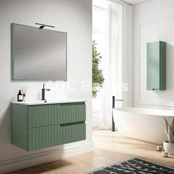 Mueble baño suspendido mod. CLAIR (2 Cajones) con lavabo cerámico - Imagen 1