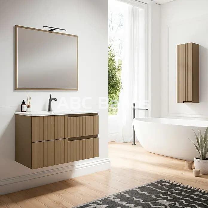 Mueble baño suspendido mod. CLAIR (2 Cajones) con lavabo cerámico - Imagen 6