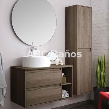 Mueble de baño DENIA con lavabo sobre mueble (redondo) - Imagen 1