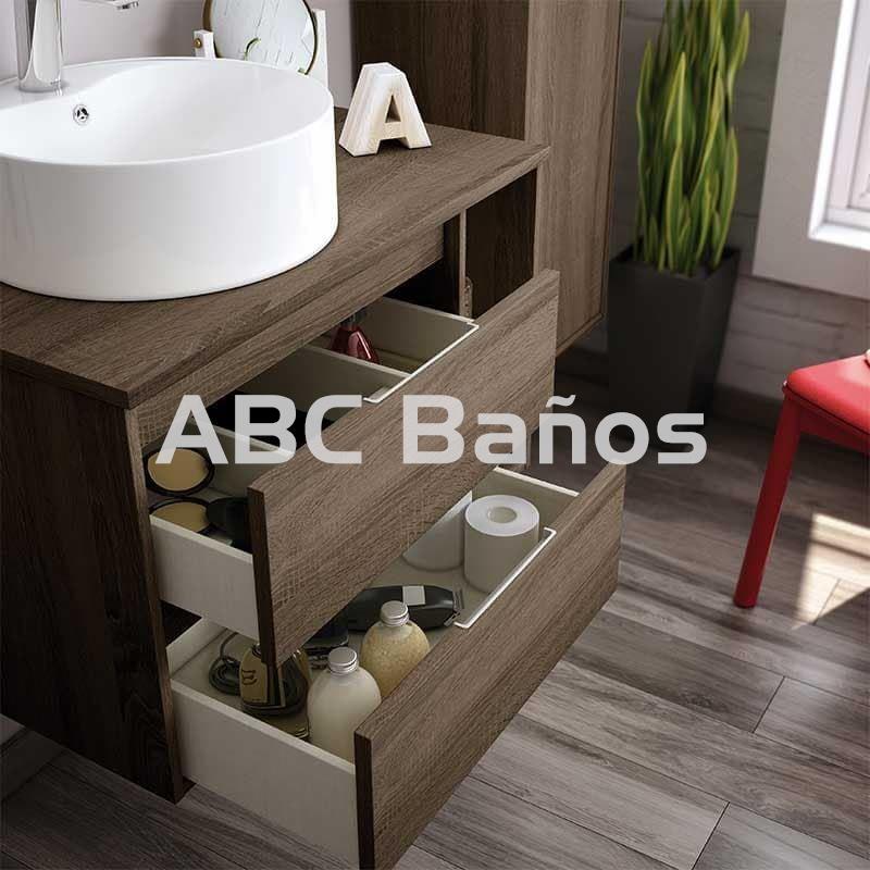 Mueble de baño DENIA con lavabo sobre mueble (redondo) - Imagen 3