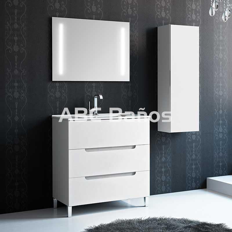 Mueble de baño CABO con patas (3 Cajones) con lavabo - Imagen 1