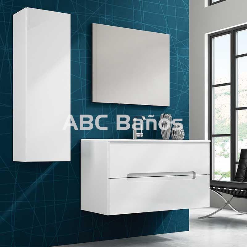 Mueble de baño CABO de 2 cajones (fondo reducido) con lavabo - Imagen 1