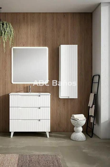 Mueble de Baño CLAIR con patas (3 cajones) con lavabo - Imagen 2
