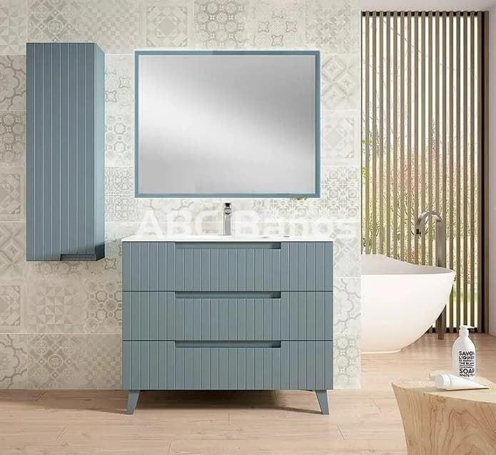 Mueble de Baño CLAIR con patas (3 cajones) con lavabo - Imagen 3