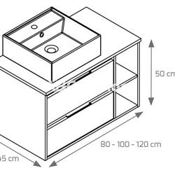 Mueble de baño DENIA con lavabo sobre mueble (cuadrado) - Imagen 2