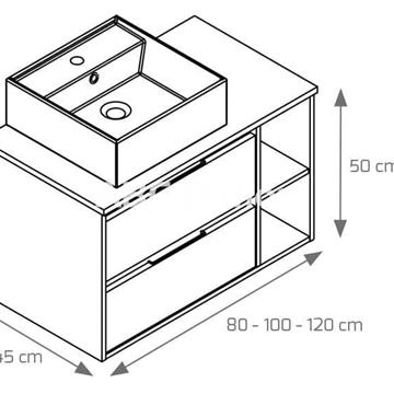 Mueble de baño DENIA con lavabo sobre mueble (cuadrado) - Imagen 2