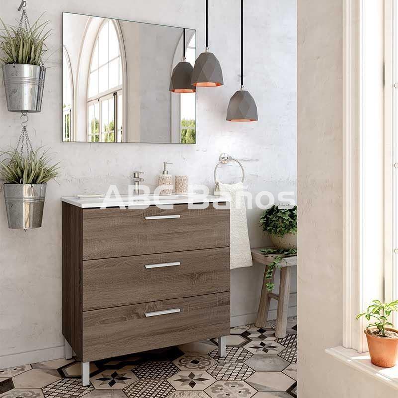 Mueble de baño MENORCA (3 cajones) con lavabo - Imagen 2