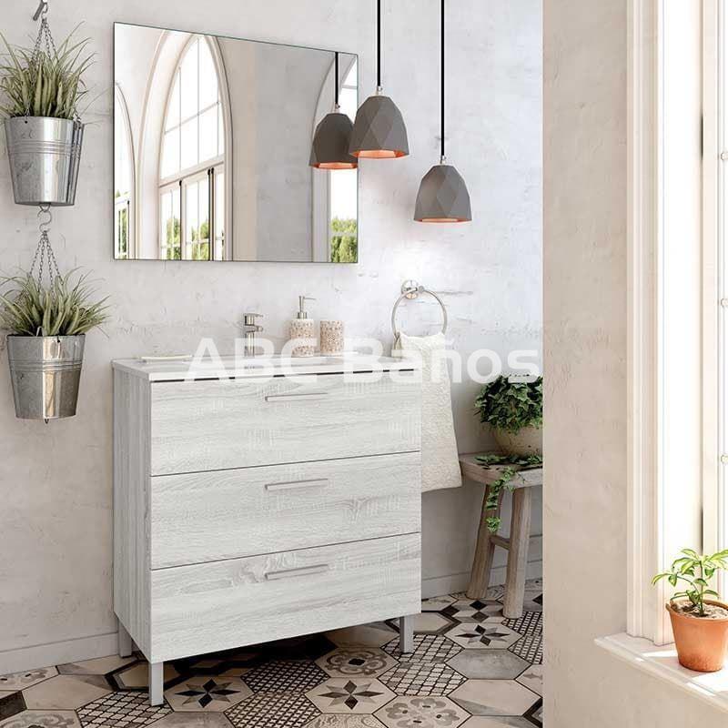 Mueble de baño MENORCA (3 cajones) con lavabo - Imagen 3