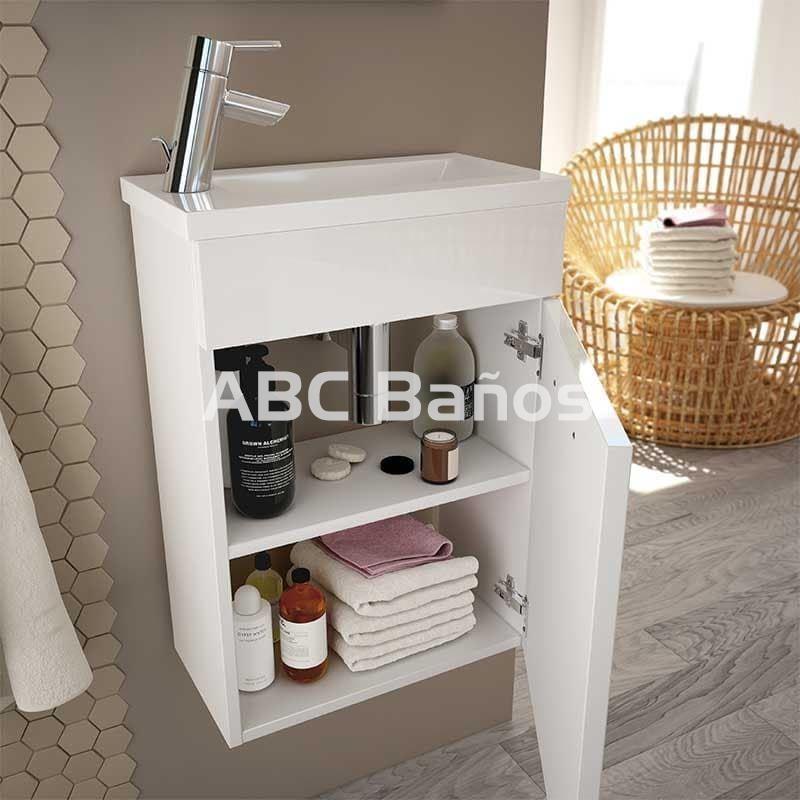 Mueble de baño SUECA (fondo reducido) con lavabo - Imagen 2