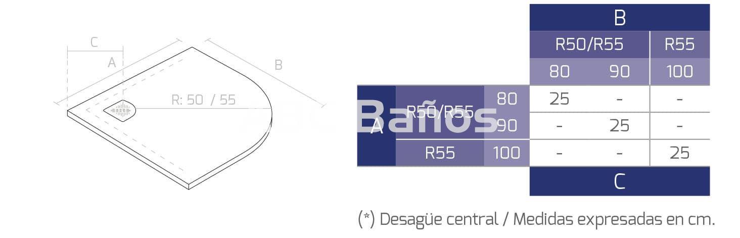 Plato de ducha semicircular NATURE CURVE - Imagen 2