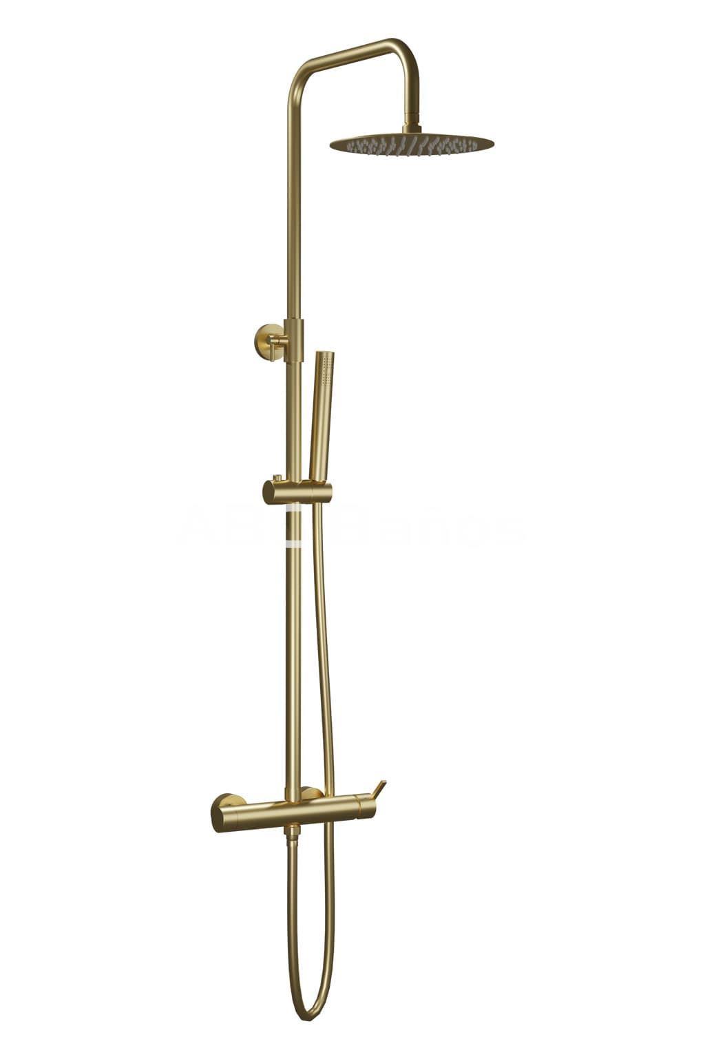 Sistema de ducha con monomando URBAN FLOW en cromo, negro y oro - Imagen 1