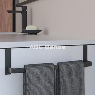 Toallero lateral mueble Ref. 081 cromo, oro y negro - Imagen 2